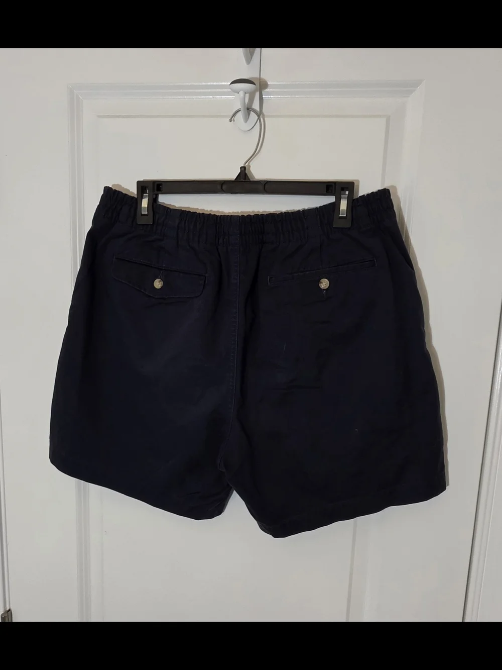 Ralph Lauren Men's Navy Blue Drawstring Shorts Stretch Classic Fit Size Large